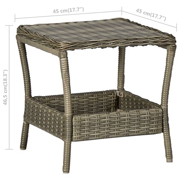 vidaXL 2 Piece Garden Lounge Set with Cushions Poly Rattan Brown