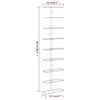 vidaXL Wall-mounted Wine Rack for 9 Bottles 2 pcs White Iron