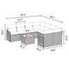 vidaXL Garden Sofa Set 9 pcs Grey 55 x 55 x 37 cm Poly rattan