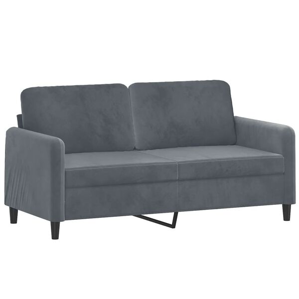 vidaXL 2-Seater Sofa Dark Grey 140 cm Velvet