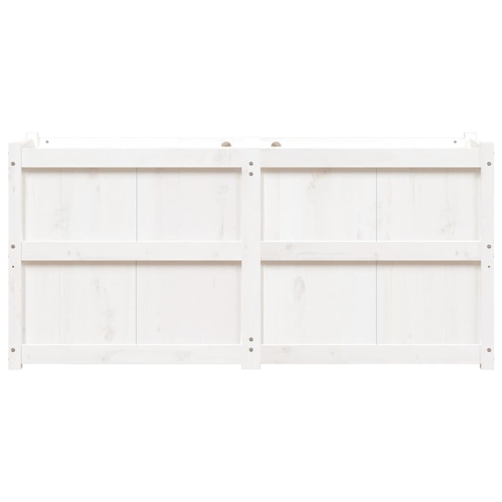 vidaXL Garden Planter White 150x50x70 cm Solid Wood Pine