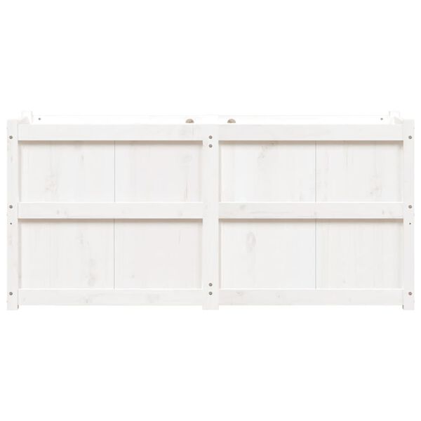 vidaXL Garden Planter White 150x50x70 cm Solid Wood Pine