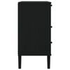 vidaXL Drawer Cabinet SENJA Rattan Look Black 80x40x80 cm Solid Wood Pine