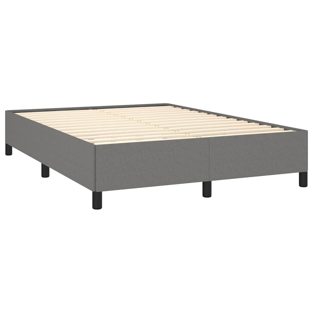 vidaXL Bed Frame without Mattress Dark Grey 137x187 cm Double Fabric