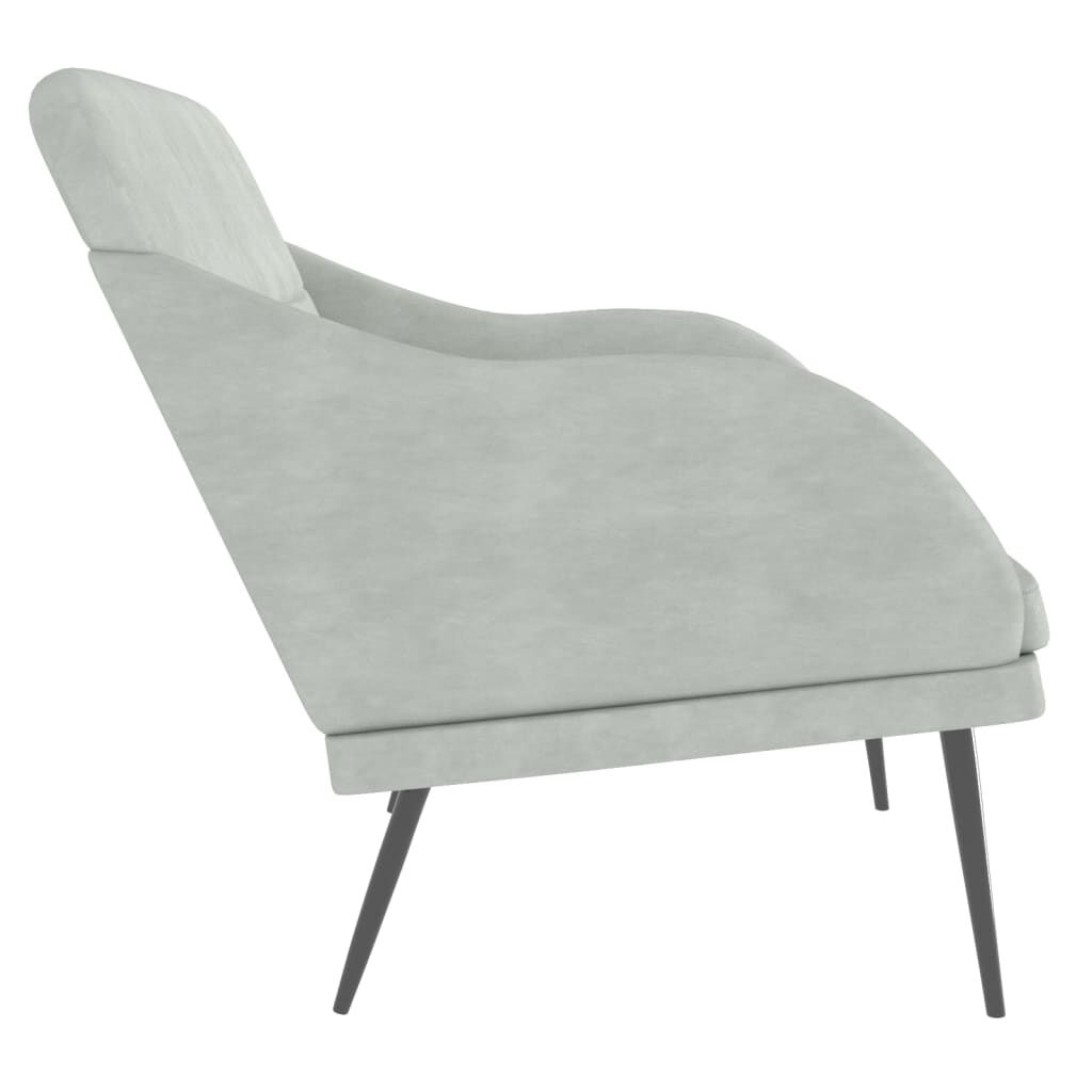 vidaXL Bench Light Grey 110x76x80 cm Velvet