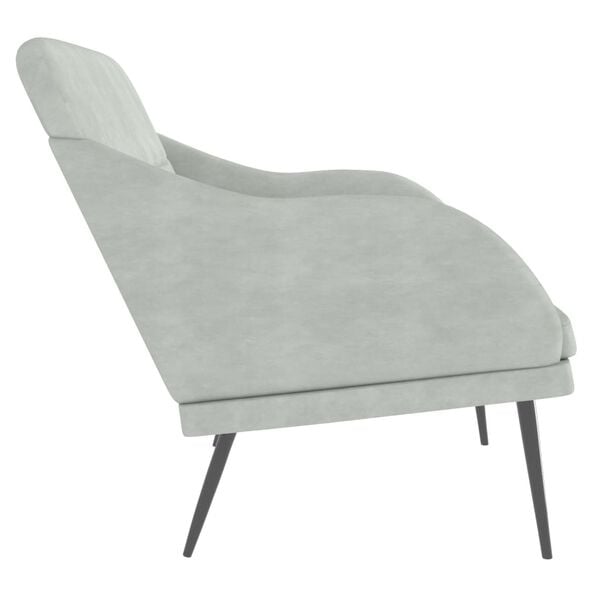 vidaXL Bench Light Grey 110x76x80 cm Velvet