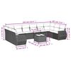 vidaXL 10 Piece Garden Sofa Set with Cushions Beige Poly Rattan
