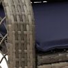 vidaXL Garden Rocking Chair with Cushions Grey Poly Rattan