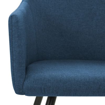 vidaXL Dining Chairs 2 pcs Blue Fabric