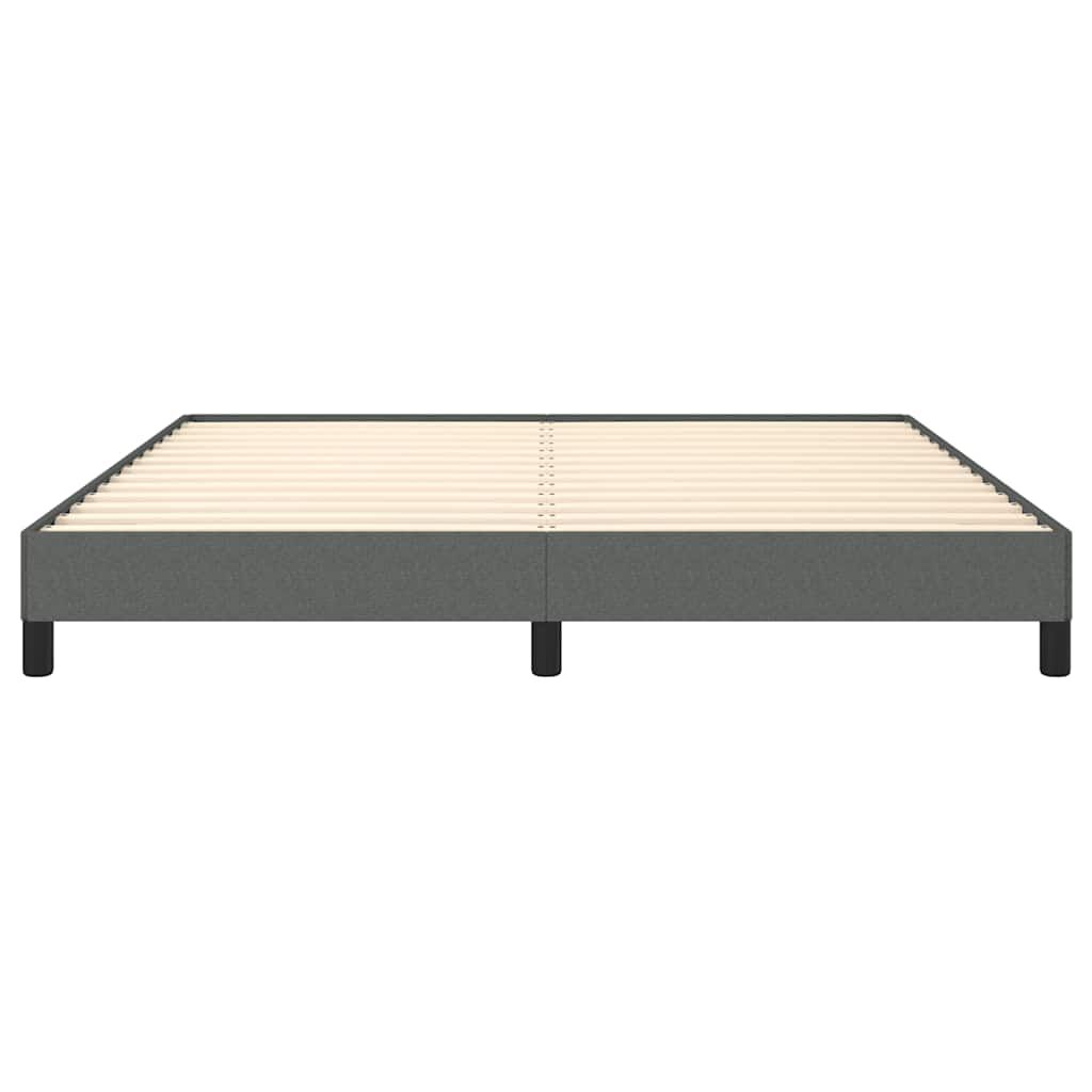 vidaXL Bed Frame without Mattress Dark Grey 193x203 cm King Fabric