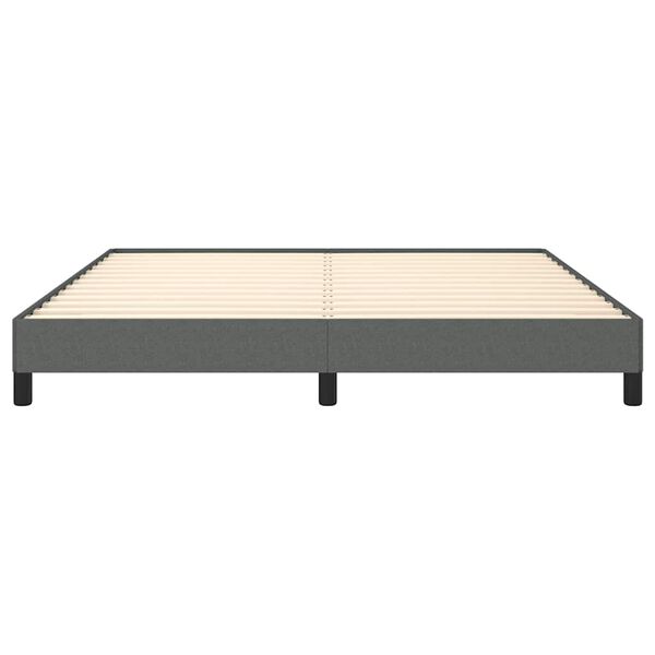 vidaXL Bed Frame without Mattress Dark Grey 193x203 cm King Fabric