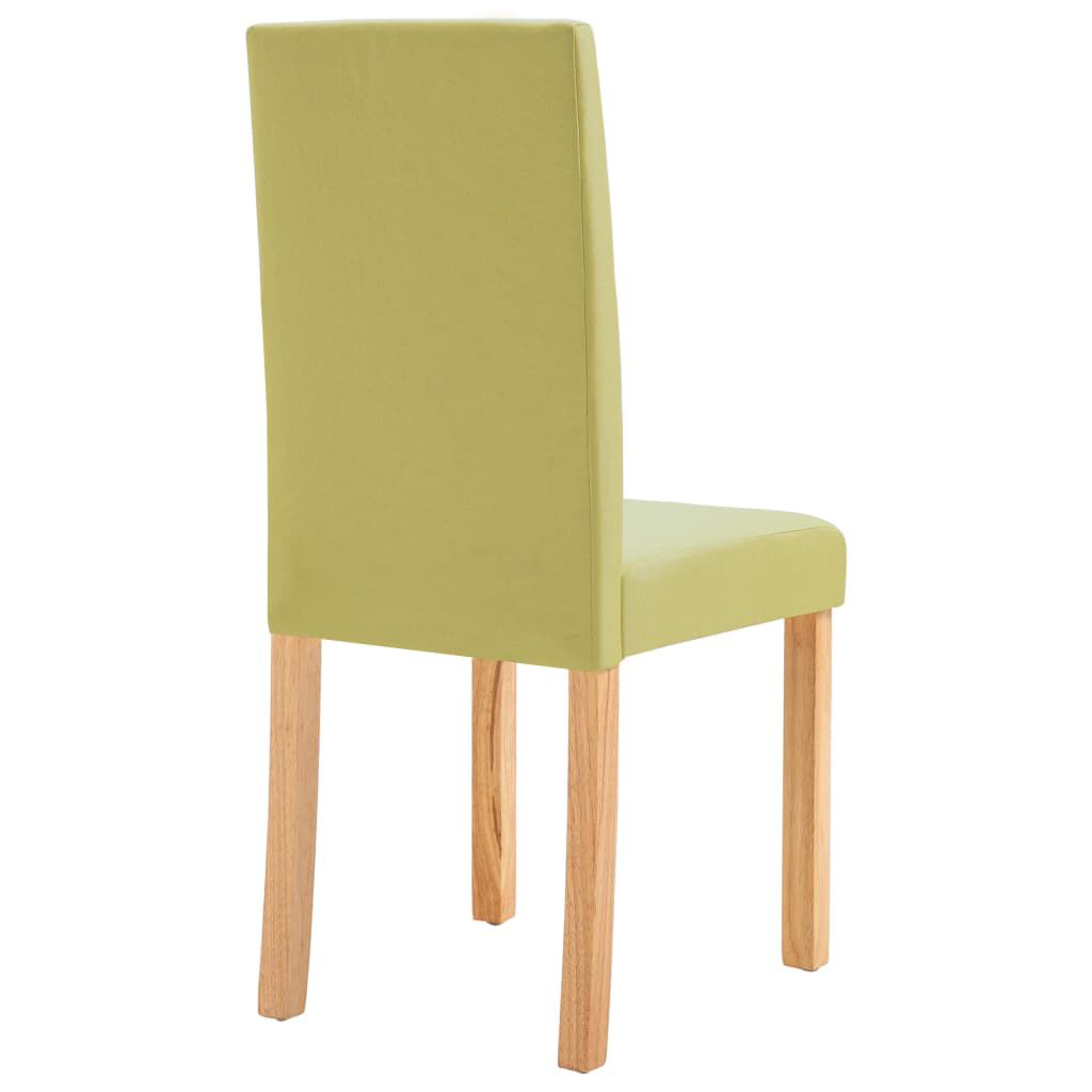vidaXL Dining Chairs 2 pcs Green Fabric