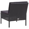 vidaXL 8 Piece Garden Lounge Set with Cushions Poly Rattan Black