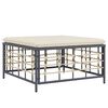vidaXL 4 Piece Garden Lounge Set with Cushions Anthracite Poly Rattan