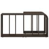 vidaXL Storage Shelves 2 pcs Brown Poly Rattan