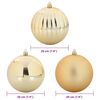 vidaXL Christmas Bauble Set 4 pcs Gold