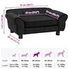 vidaXL Dog Sofa Black 72x45x30 cm Plush