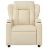 vidaXL Massage Recliner Chair Cream Fabric