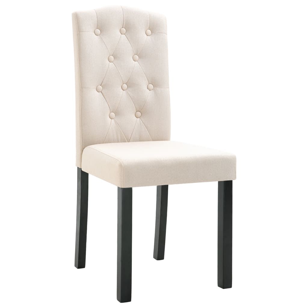 vidaXL Dining Chairs 4 pcs Cream Fabric