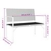 vidaXL 2-Seater Garden Bench Black Poly Rattan