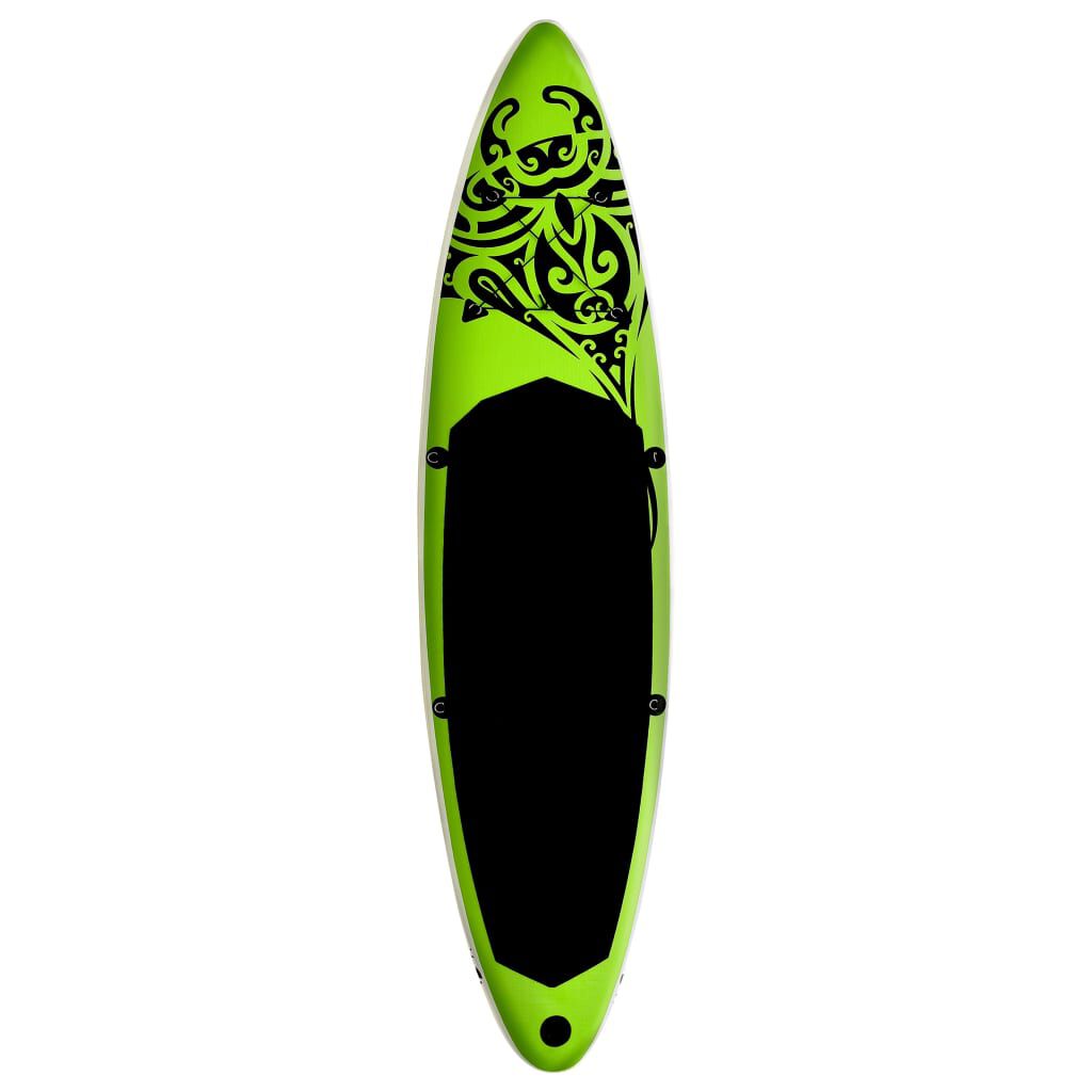 vidaXL Inflatable Stand Up Paddleboard Set 305x76x15 cm Green