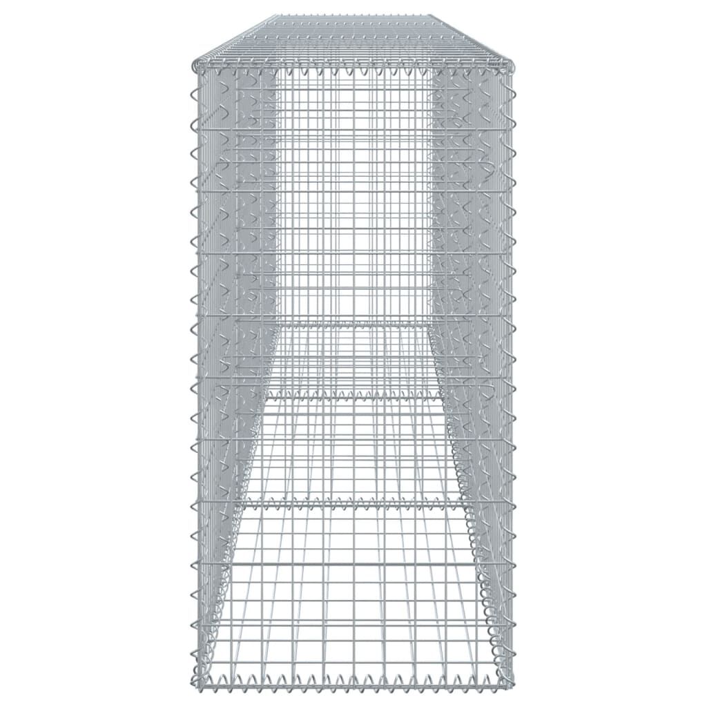 vidaXL Gabion Basket with Cover 300x50x100 cm Galvanised Iron