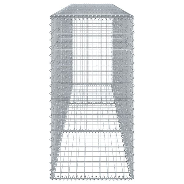 vidaXL Gabion Basket with Cover 300x50x100 cm Galvanised Iron