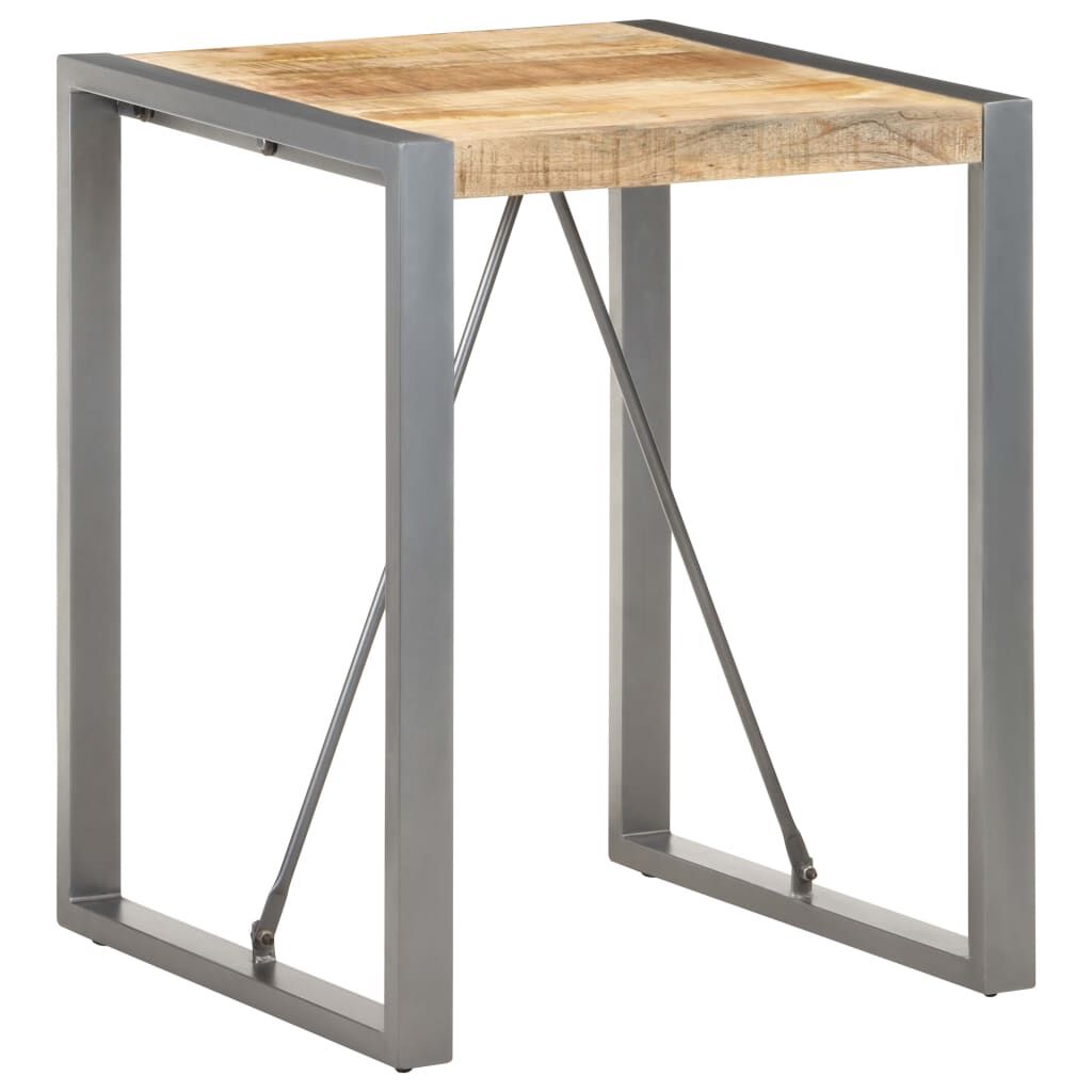 vidaXL Dining Table 60x60x75 cm Solid Rough Mango Wood