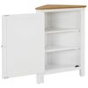 vidaXL Corner Cabinet 59x45x80 cm Solid Oak Wood