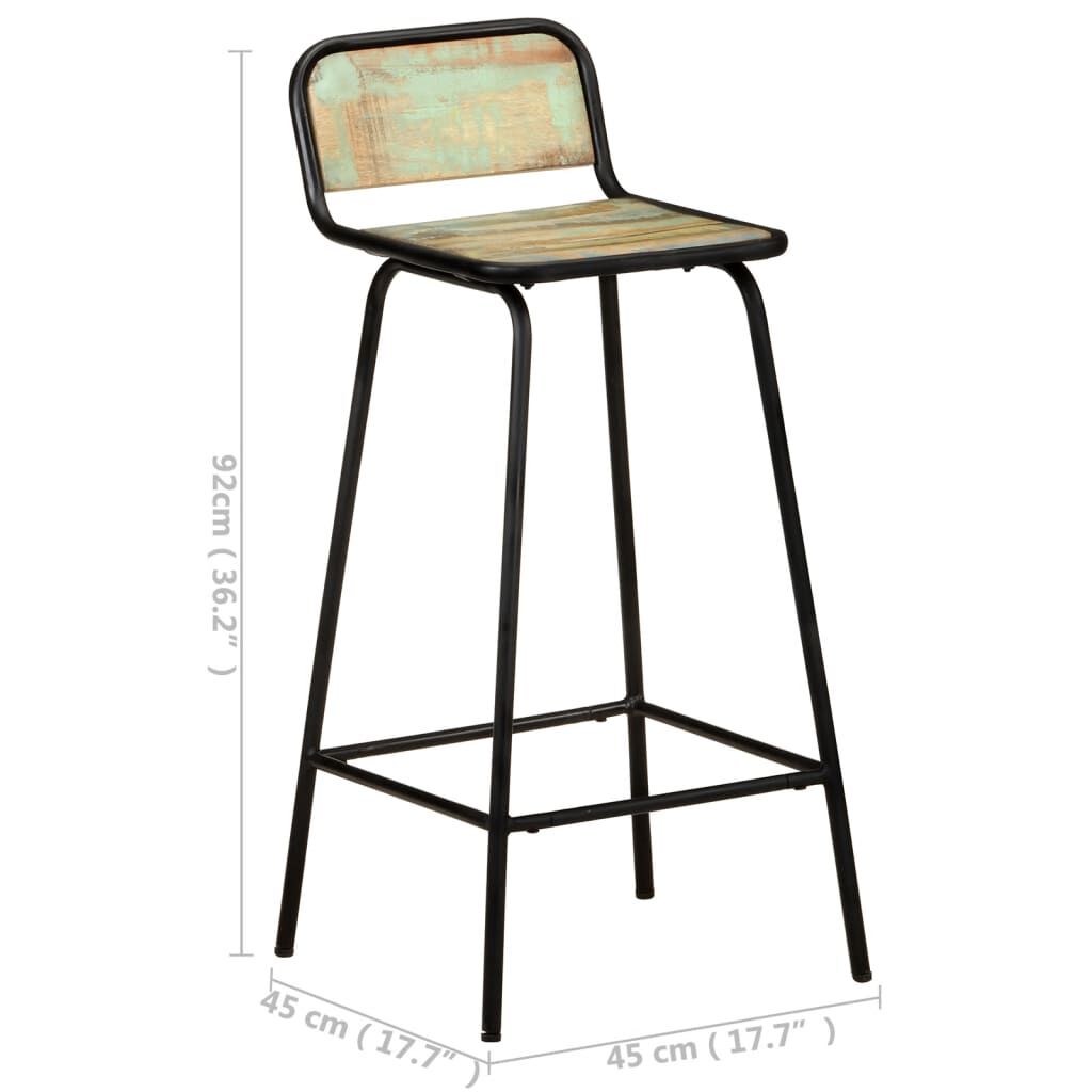 vidaXL Bar Chairs 4 pcs Solid Reclaimed Wood