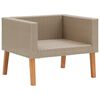 vidaXL 4 Piece Garden Lounge Set with Cushions Poly Rattan Beige