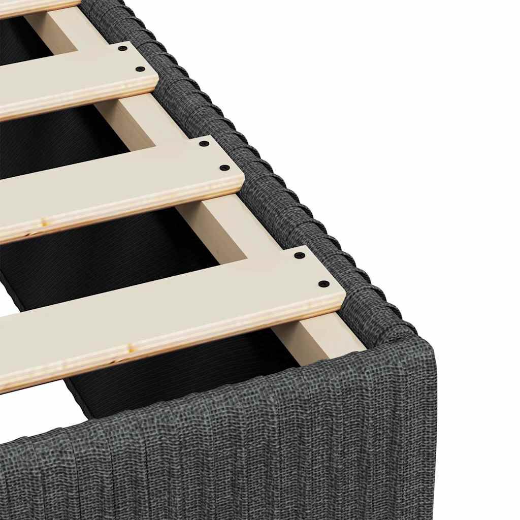 vidaXL Box Spring Bed with Mattress Dark Grey Twin XL Fabric