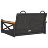 vidaXL Swing Bench Black 63x62x40 cm Poly Rattan
