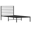vidaXL Metal Bed Frame without Mattress with Headboard Black 100x190cm