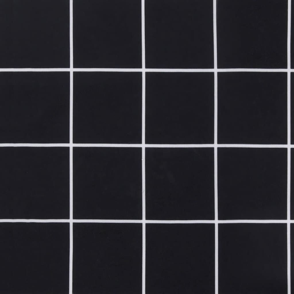 vidaXL Sun Lounger Cushion Black Check Pattern Oxford Fabric
