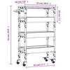 vidaXL Kitchen Trolley Black 53x20x76 cm Engineered Wood