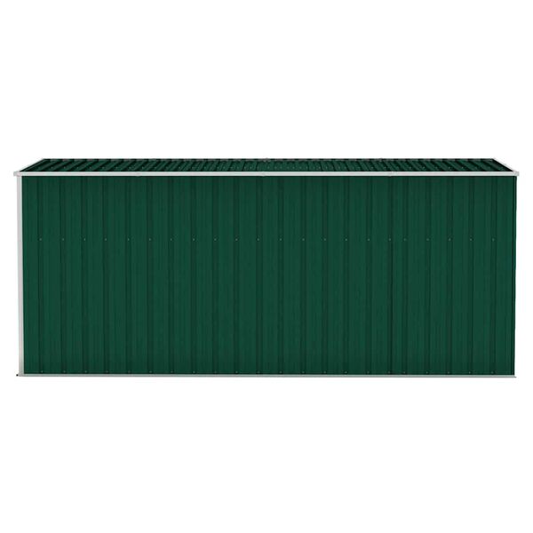 vidaXL Wall-mounted Garden Shed Green 118x382x178 cm Galvanised Steel