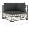 vidaXL 10 Piece Garden Lounge Set with Cushions Poly Rattan Grey
