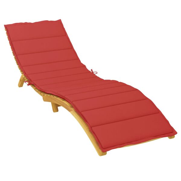 vidaXL Sun Lounger Cushion Red 200x50x3cm Oxford Fabric