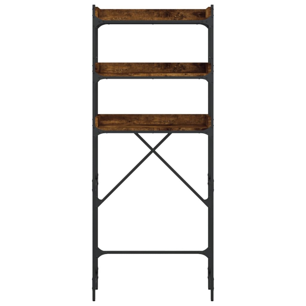 vidaXL Washing Machine Shelf Smoked Oak 67x25x163 cm Engineered Wood