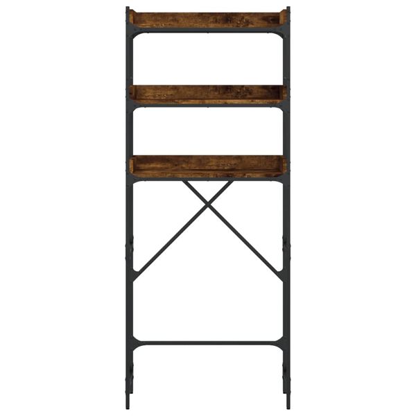 vidaXL Washing Machine Shelf Smoked Oak 67x25x163 cm Engineered Wood