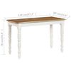 vidaXL Dining Table 120x60x76 cm Solid Mango Wood