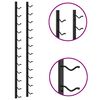 vidaXL Wall Mounted Wine Racks for 12 Bottles 2 pcs Black Iron