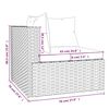 vidaXL 9 Piece Garden Lounge Set with Cushions Poly Rattan Brown