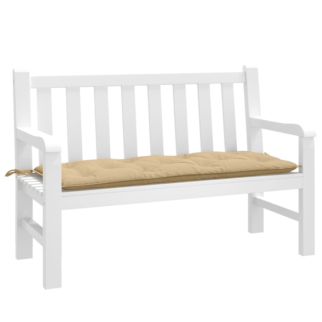 vidaXL Garden Bench Cushion Melange Beige 120x50x7 cm Fabric