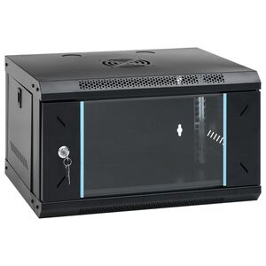vidaXL 6U Wall Mounted Network Cabinet 19" IP20 53x40x30 cm