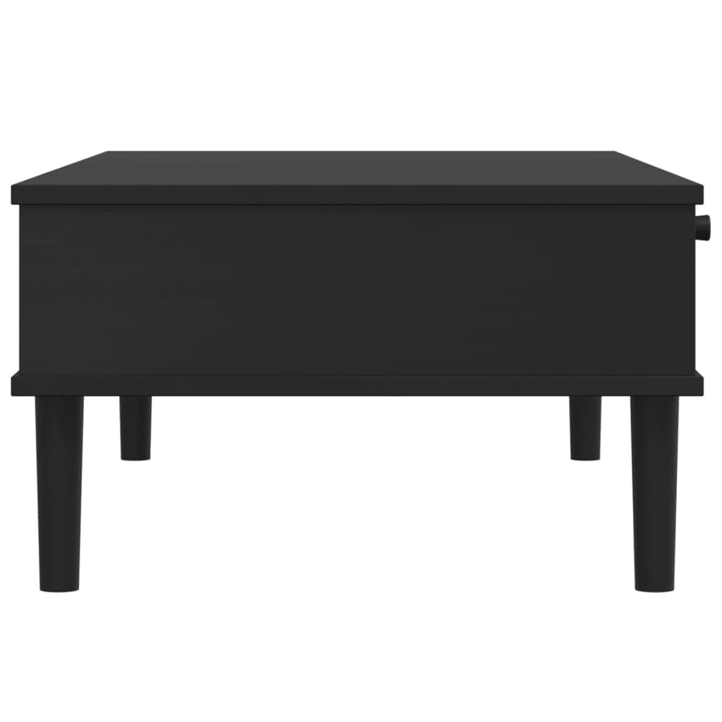 vidaXL Coffee Table SENJA Rattan Look Black 100x55x33 cm Solid Wood
