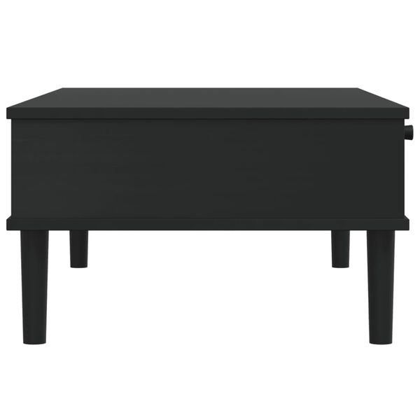 vidaXL Coffee Table SENJA Rattan Look Black 100x55x33 cm Solid Wood