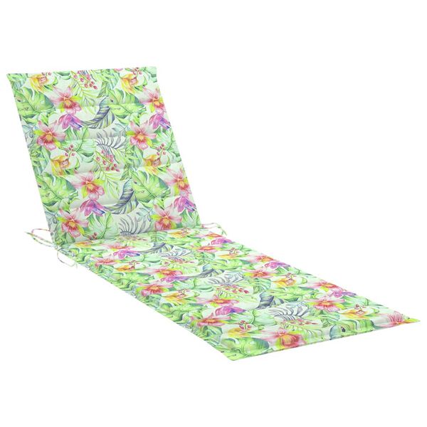vidaXL Garden Sun Lounger with Cushion Solid Acacia Wood