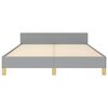 vidaXL Bed Frame without Mattress Light Grey Full Fabric